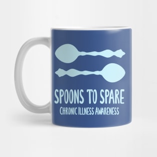 Spoons To Spare - Chronic Illness Awareness (Light Blue) Mug